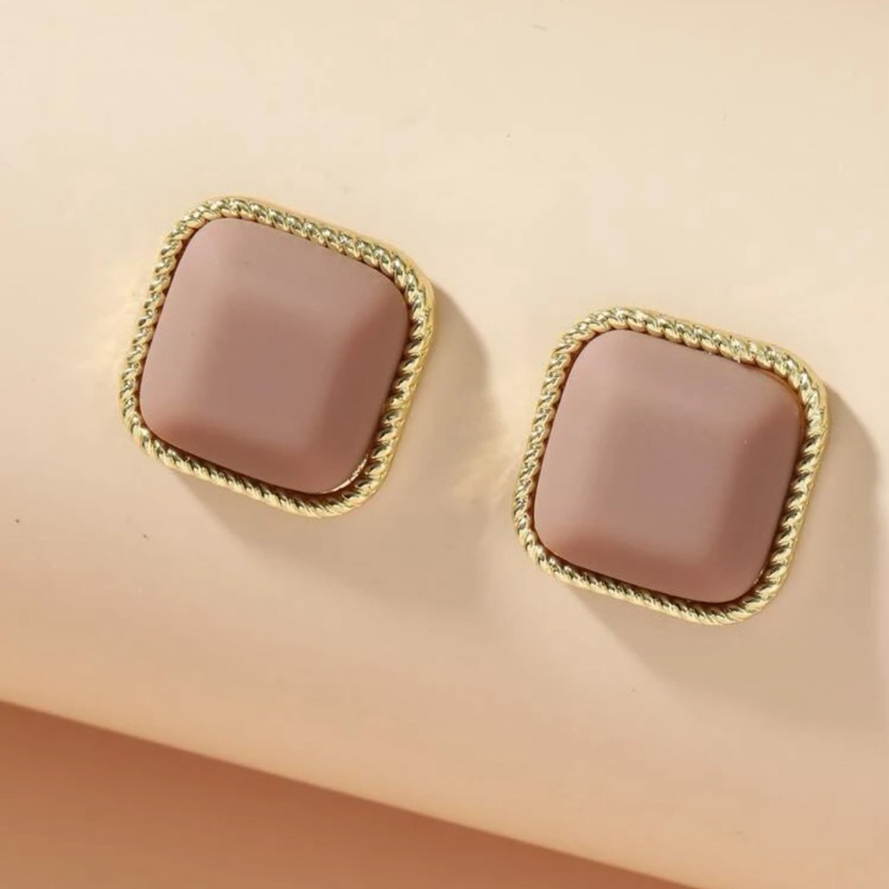 Square Stud Earrings